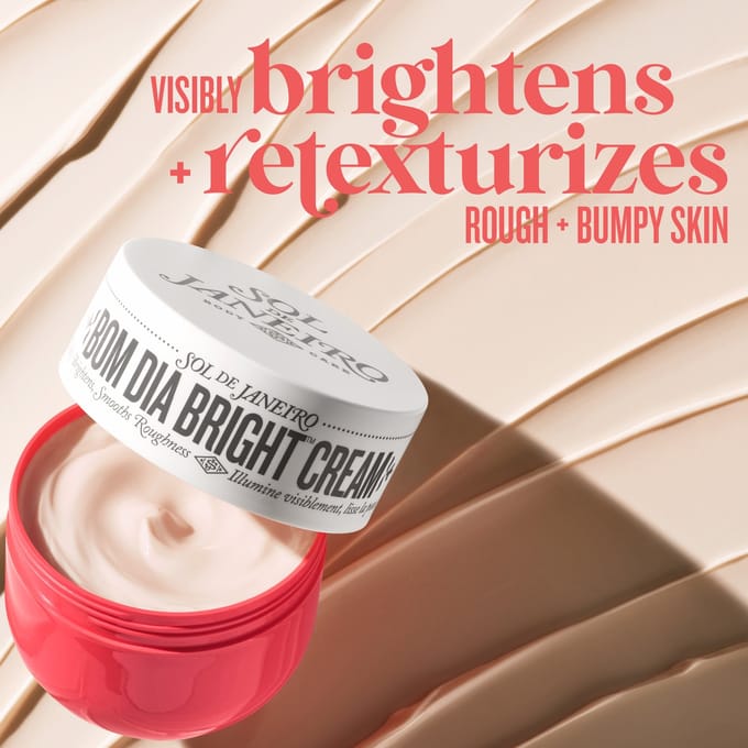 Bom Dia Bright Cream 240 ml – Body Cream, Brightening, For Dull Skin, Black Amber Plum, Fruit AHAs, Suitable For Daily Skincare Routine