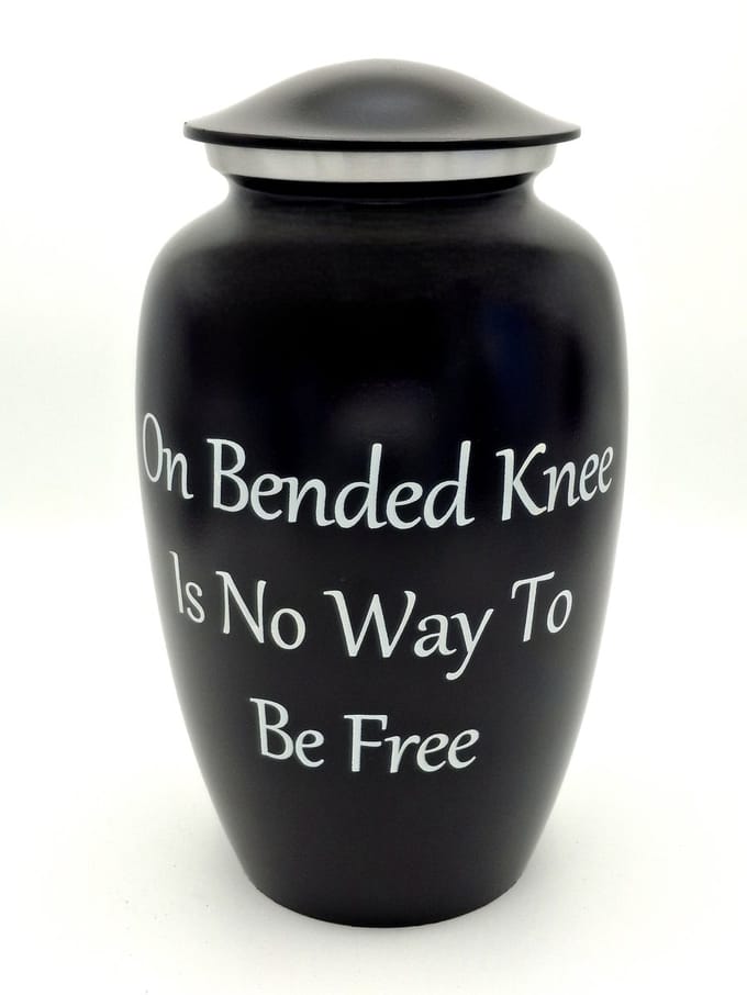 Urn Solid Black Bended 14418