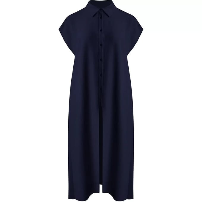Lange crêpe jurk voor dames Mat Fashion