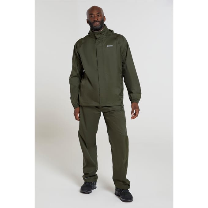 Mountain Warehouse Heren Pakka waterdichte overbroek (Kaki Groen)