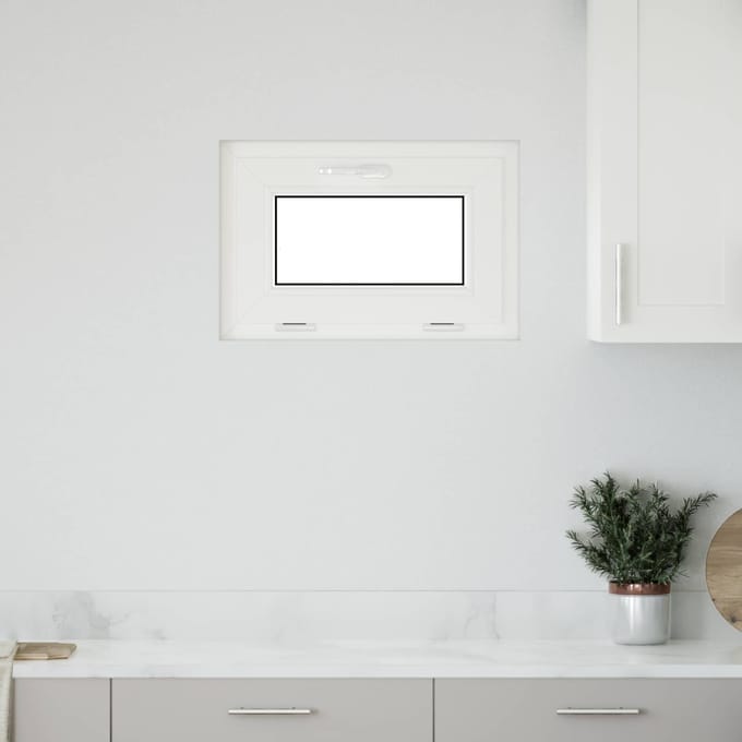 vidaXL - Kleur - binnenkant - kelderraam - Wit - RISOR - 60 - x - 40 - cm