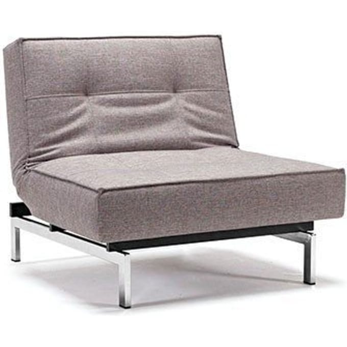 Innovation Living - Splitback fauteuil - grijs - Mixed Dance - iepenhout donker, conisch - 4 - 6 Wochen
