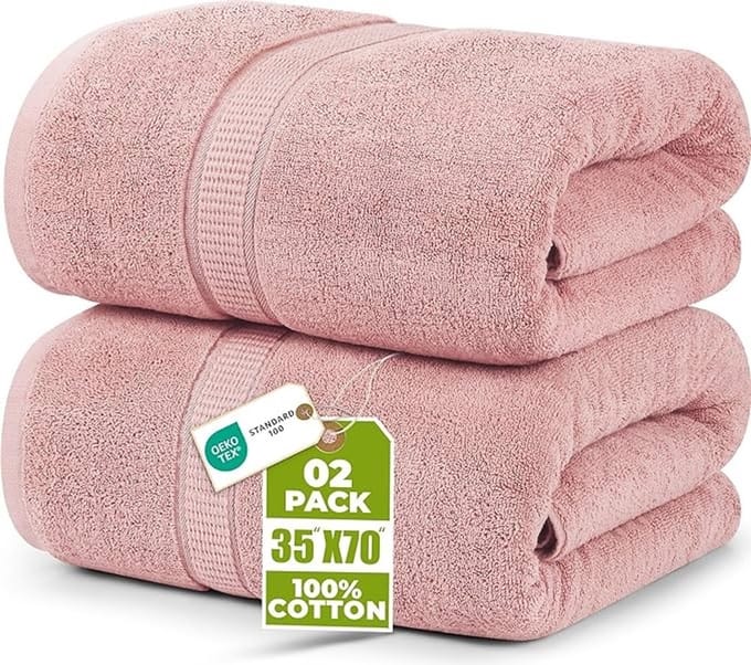 Extra grote badhanddoek set van 2 - 600 g/m² ringgesponnen katoen - Absorberend en zacht