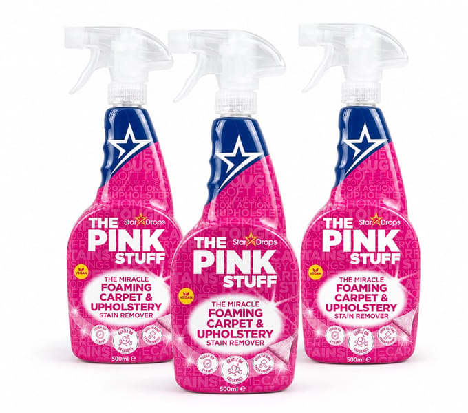 The Pink Stuff - Foaming Carpet & Upholstery Stain Remover 500 ml - 3 pack