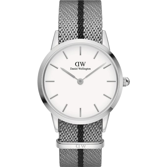 Daniel Wellington DW Watch Iconic NATO Grey/Black 36mm Silver