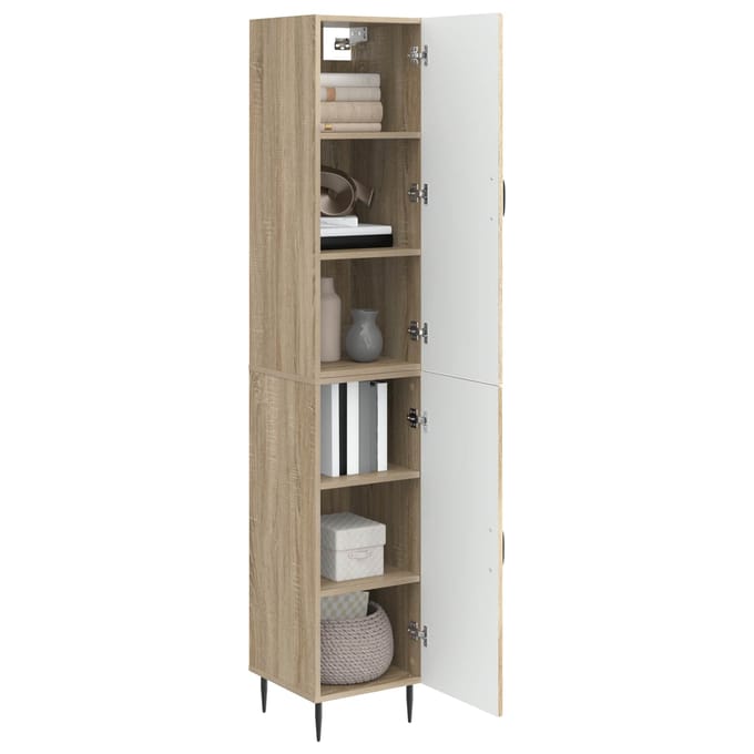 vidaXL Kastenset 2 st Sonoma Eiken Bewerkt hout