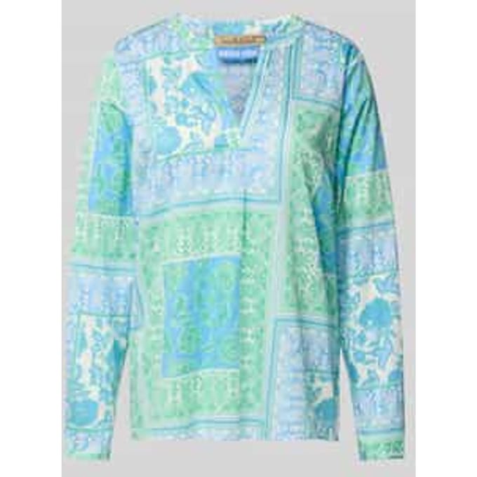 Regular fit blouse met tuniekkraag