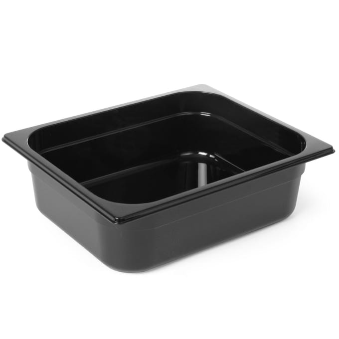 HENDI Gastronorm container – zwart polycarbonaat – 9,5L – temperatuurbestendig – stapelbaar