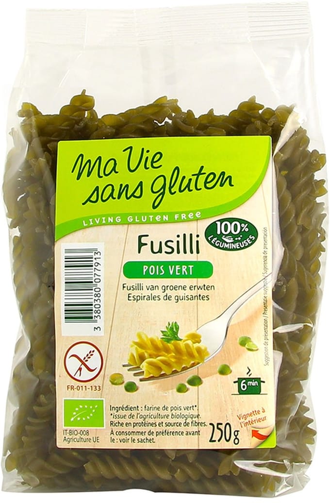 Ma Vie Sans Gluten Fusilli van groene erwten 250 gram