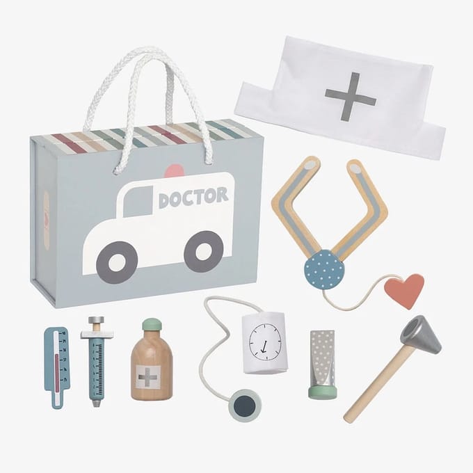 JaBaDaBaDo Dokterskoffer met Accessoires - Zilvergrijs