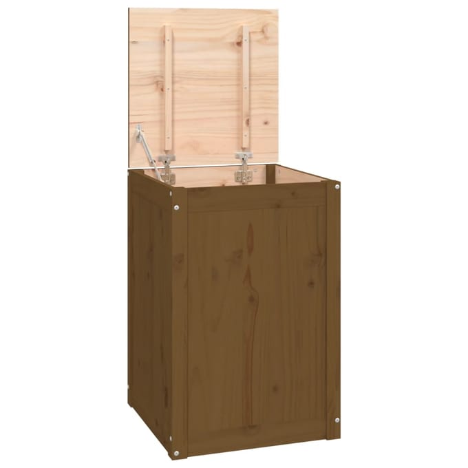 vidaXL - Wasmand - 44x44x66 - cm - massief - grenenhout - honingbruin