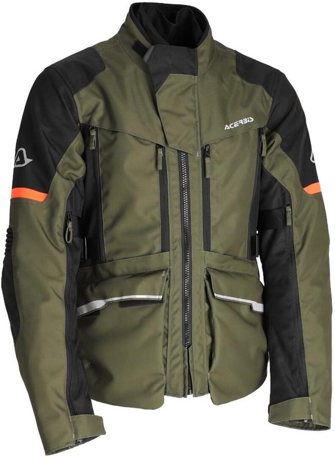 Acerbis X-Rover Groen Oranje Waterdichte Textiele Motorjas - Jas