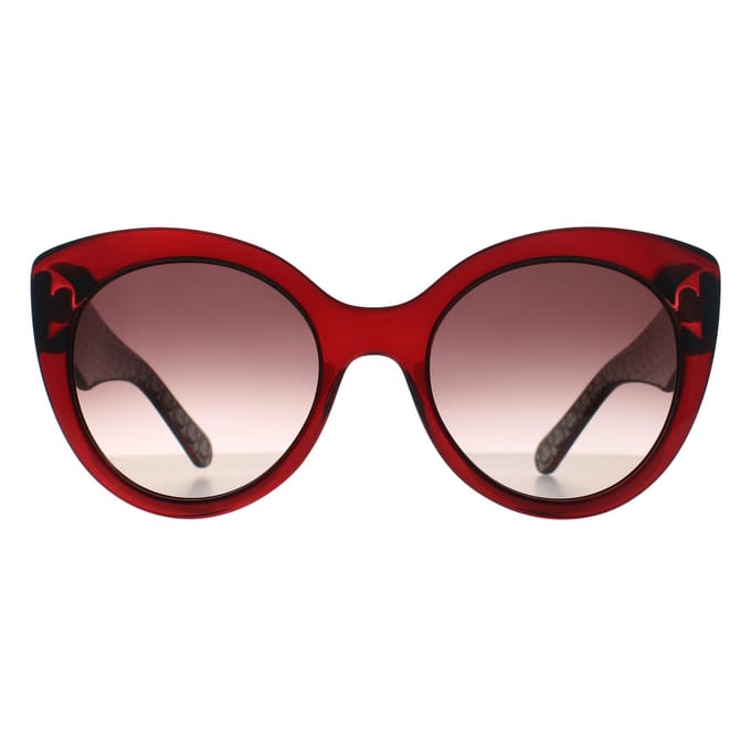 Salvatore Ferragamo Cat Eye Womens Crystal Burgundy Grey Gradient SF964S