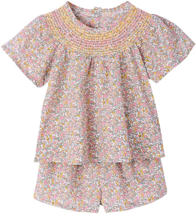 Vertbaudet Set blouse + short voor babymeisjes
