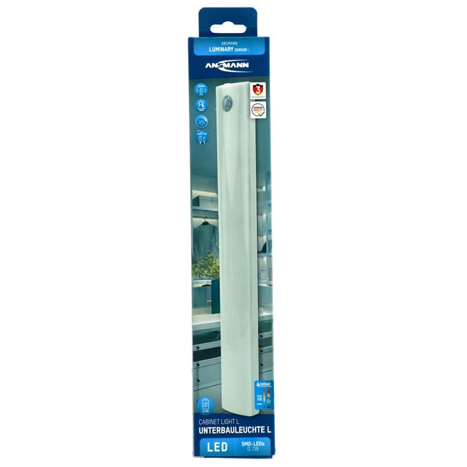 Ansmann cabinet-light-large LED-onderbouwlamp met bewegingsmelder LED LED vast ingebouwd 0.7 W Koudwit, Natuurwit, Warmwit Wit