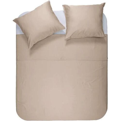 Primaviera DeLuxe Dekbedovertrek Uni Bamboe Taupe - Eenpersoons 140 x 200/220 cm + 1 kussensloop