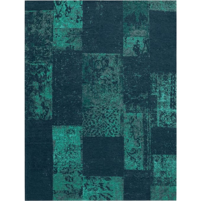 Vlakgeweven tapijt Marbella turquoise 80x150 cm