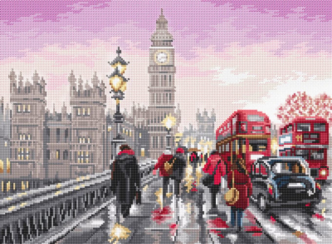 Leti Stitch Westminster Bridge borduren (pakket) L8040