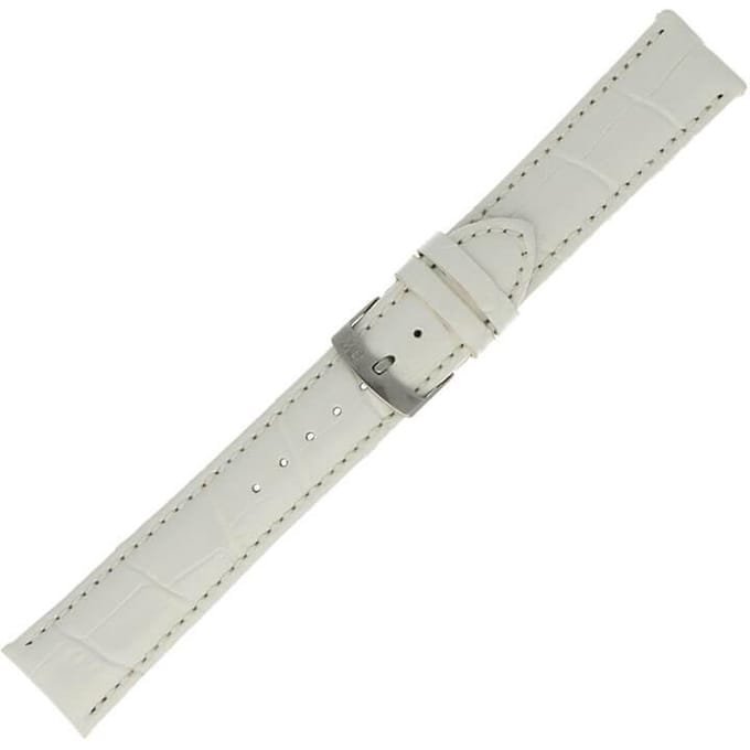 Morellato PMX017SAMBA PF Horlogebandje - Leer - Wit - 20 mm