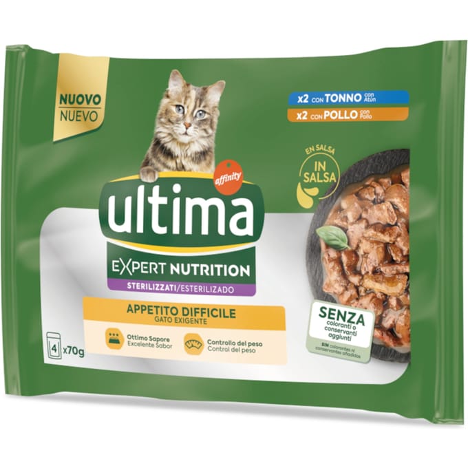 Ultima Cat Expert Nutrition Moeilijke Eetlust Tonijn & Kip - 4 x 70 g