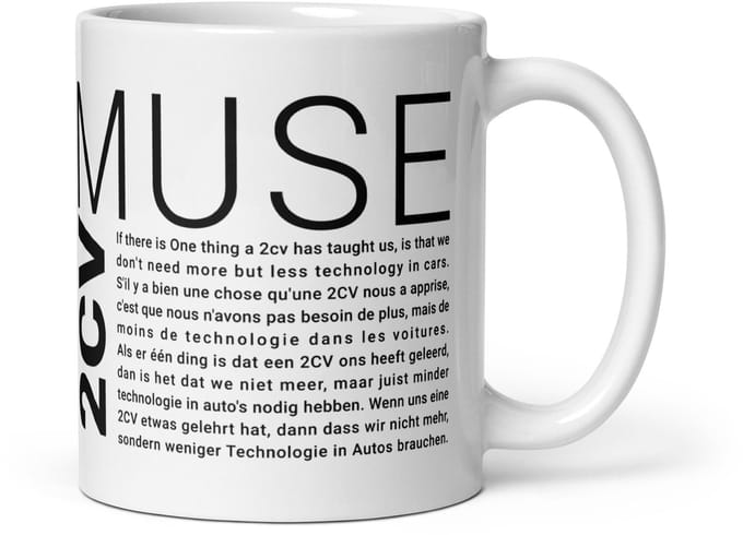 De2pktjes - 2CV Ma Muse Mok – Terug naar de Basis van Autorijden! - 300 ml
