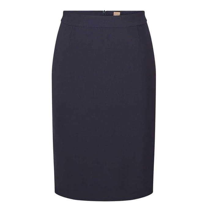 Boss Vilea effen kokerrok voor dames (Blauw)