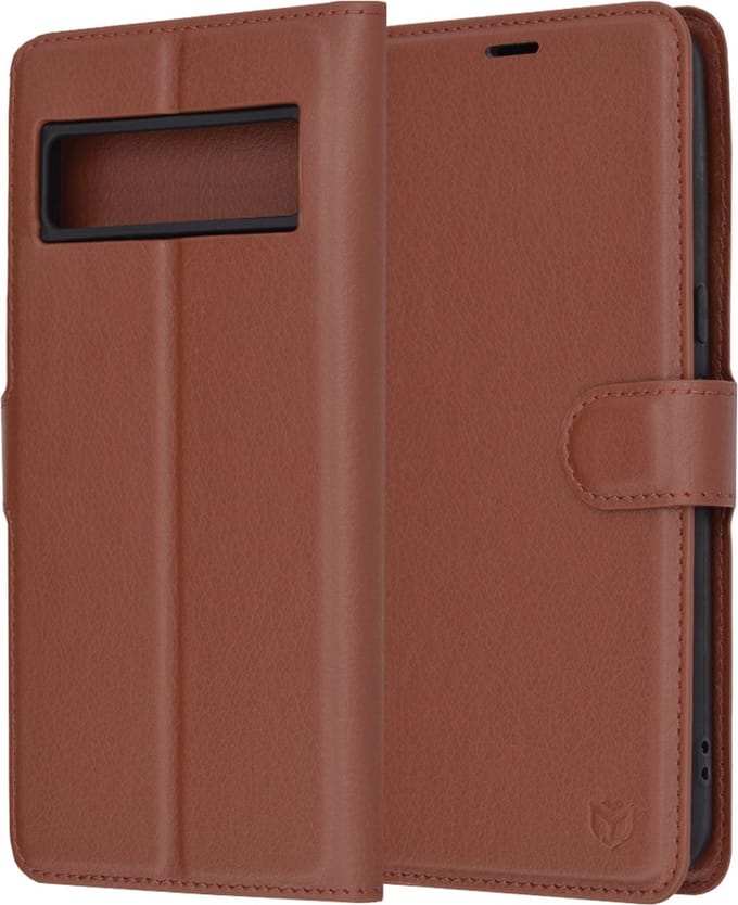 Hoesje geschikt voor Google Pixel 8 Pro - Techsuit Leather Folio Book Wallet Case - Bruin