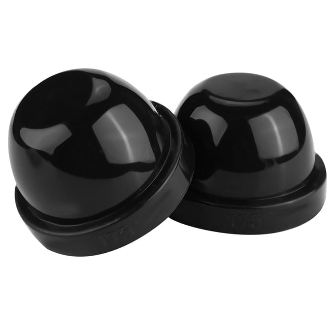 2 stuks 75 mm LED-koplamp stofdichte waterdichte rubberen behuizing afdichtingskappen black
