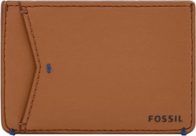 FOSSIL Kaarthouder Joshua Vegan Cactus Card Case Tan Terracotta