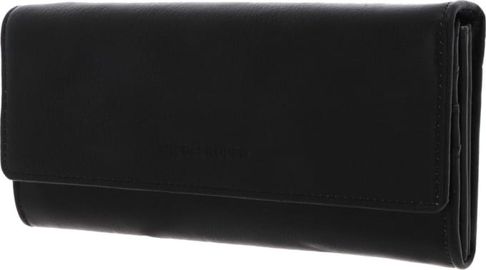 FREDsBRUDER Leren Portemonnee Jola Wallet Flappy Black Zwart