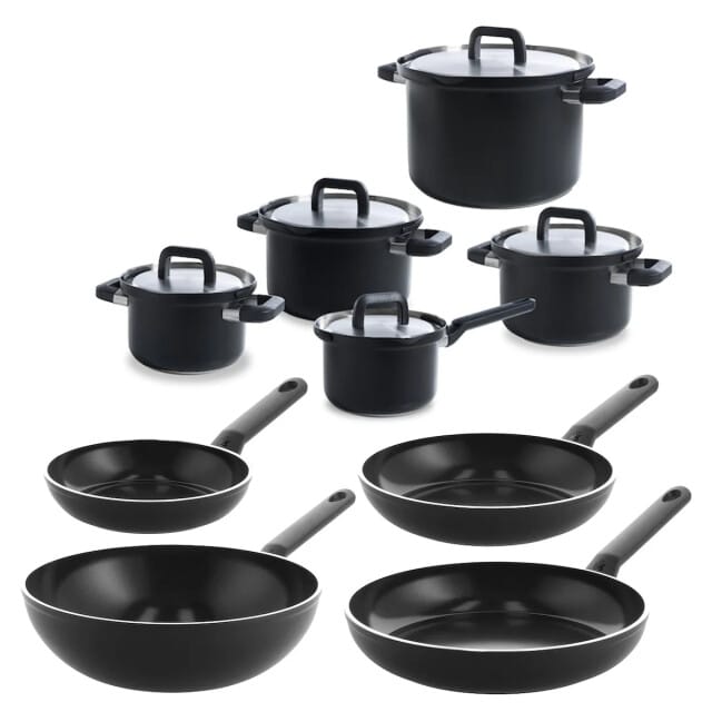 BK Cookware Bk flow cool black kookpannenset 9delig