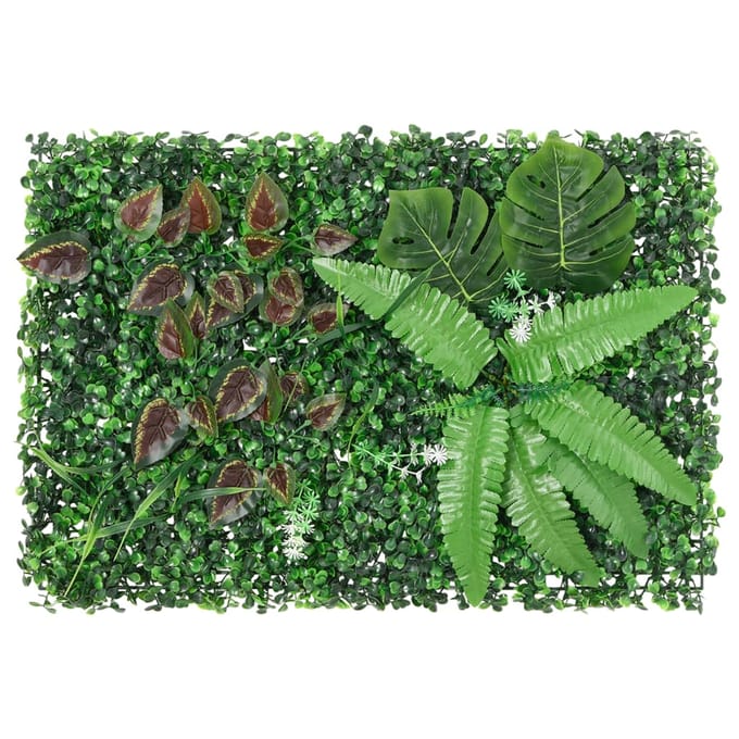 vidaXL - Hek - met - kunstplanten 24 - st - 40x60 - cm - groen