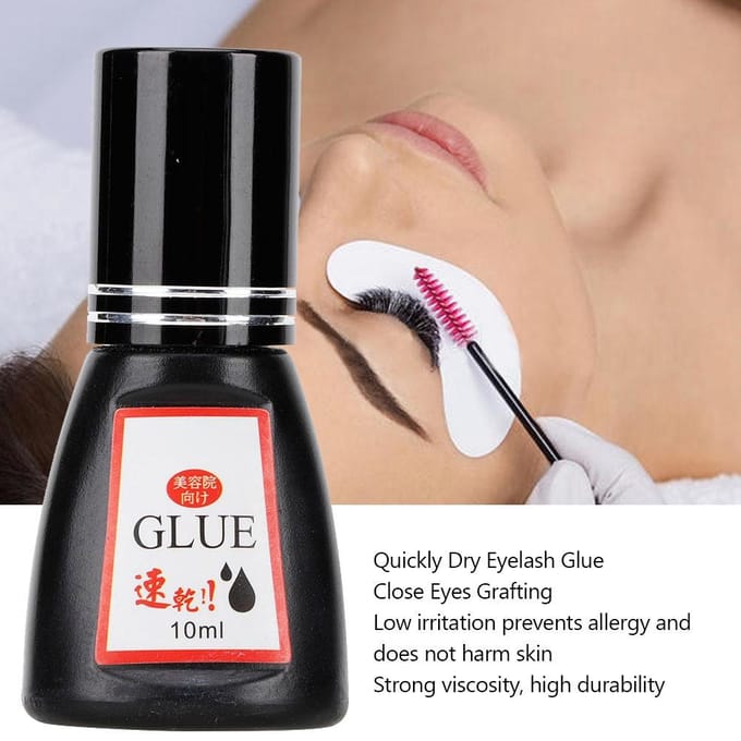 10ml Wimper Extensions Lijm Geurloos 0.5 seconden Snel Drogen DIY Wimpers Enten Gel black