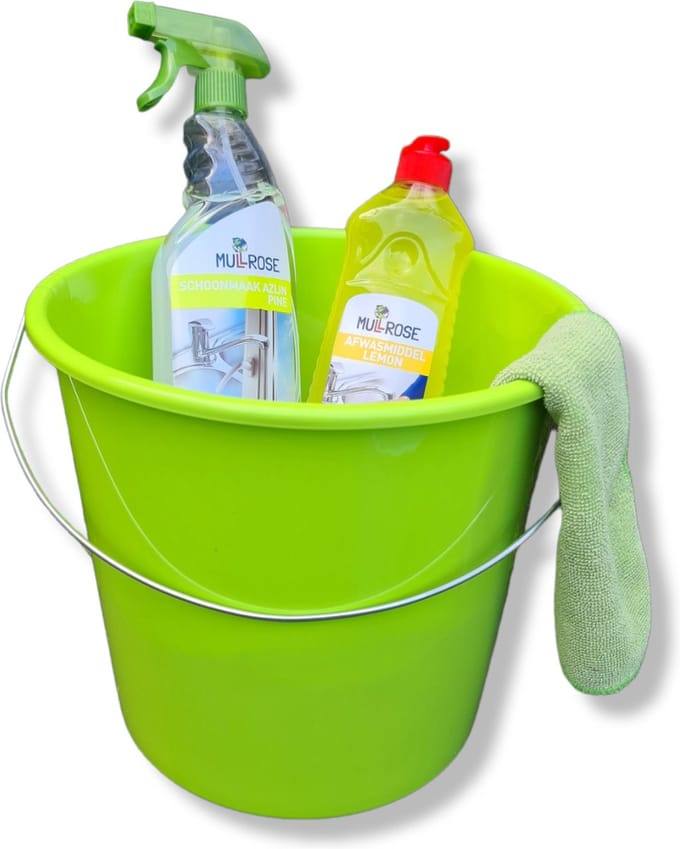 Emmer-huishoud-10 Liter-groen-1 stuk