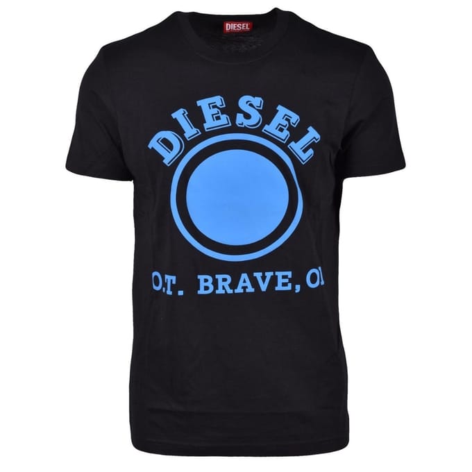 Zwart T-shirt met Diesel Dot-logo