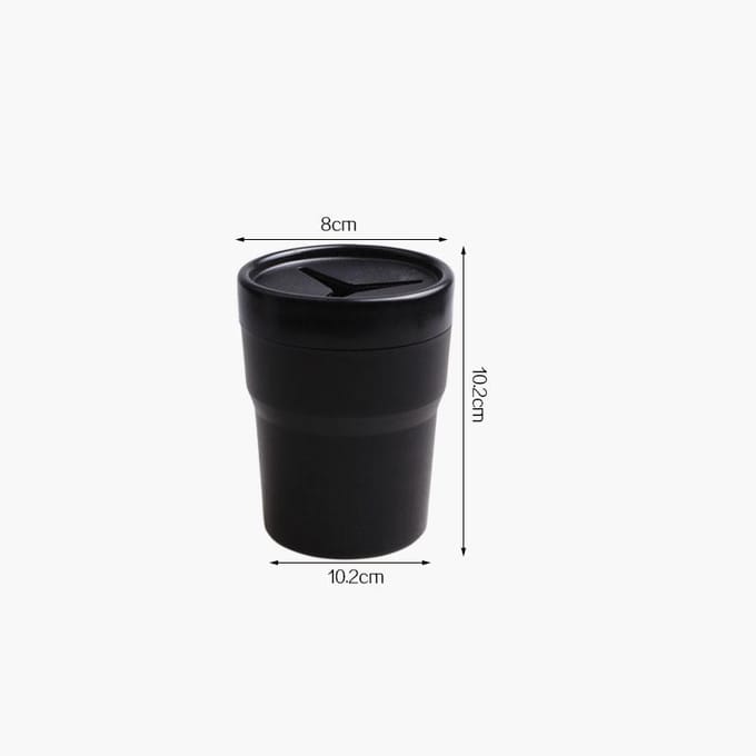 Mini poubelle multifonctionnelle pour voiture, porte-gobelet, poubelle de voiture, support automatique, supports de capuchon, accessoires d'intérieur en plastique noir noir