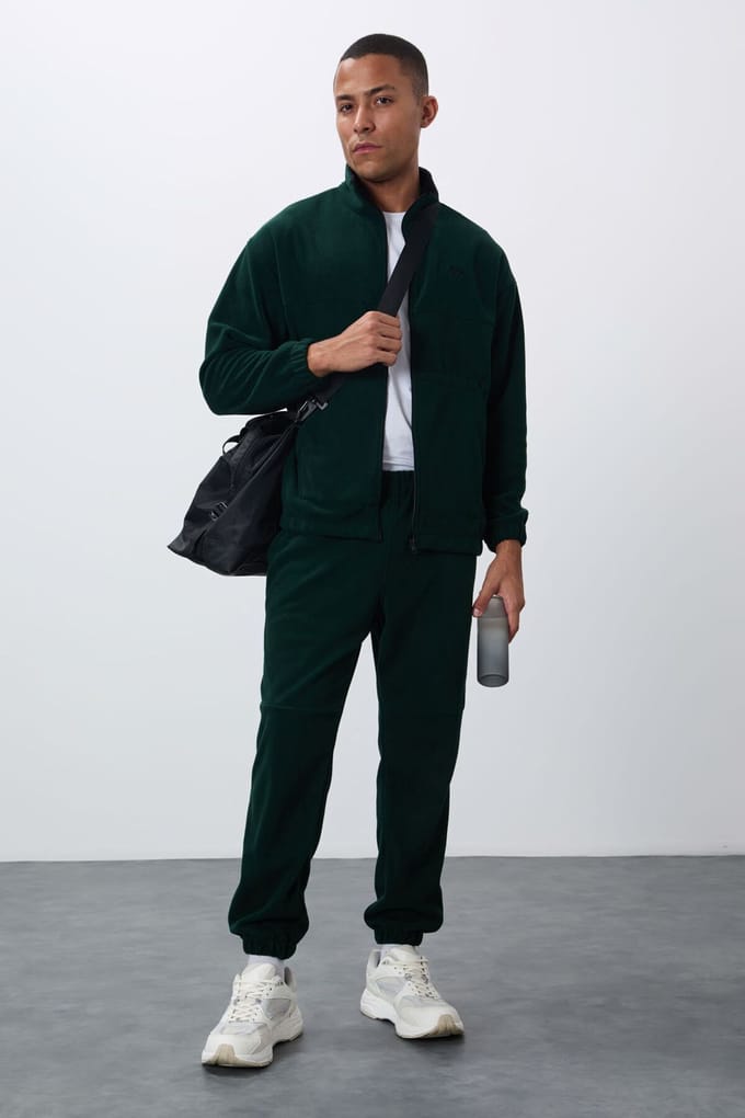 Heren Polyester Sweater- en Broekset