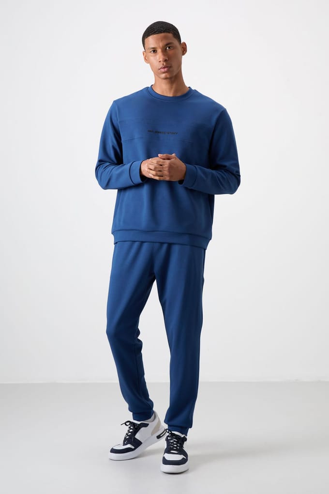 Geprinte Fleece Sweatshirt en Broekset