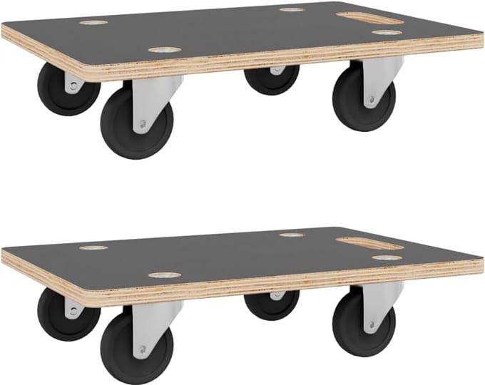Trolley Verhuisdier / Meubelroller Set Rechthoekig (2 Stuks) - Eenvoudig Verplaatsen Zware Objecten