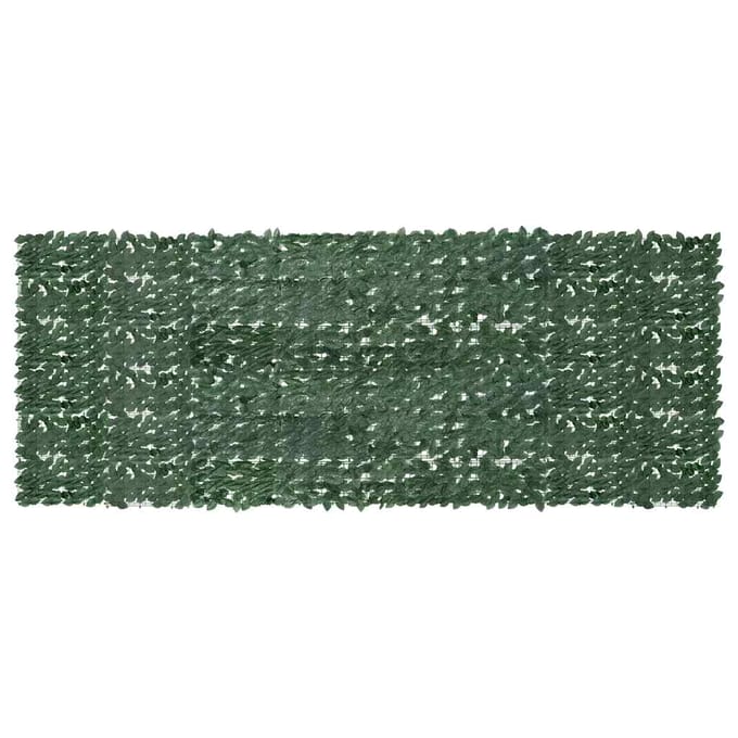 vidaXL - Balkonscherm - met - donkergroene - bladeren - 400x150 - cm