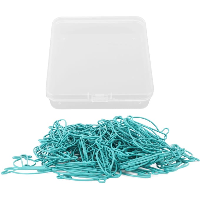 Lot de 100 trombones multifonctions en métal antirouille en forme de poisson pour la maison white