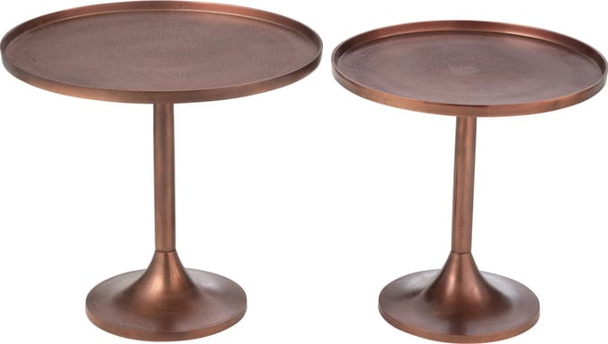 J-Line tafel - aluminium - brons - set van 2