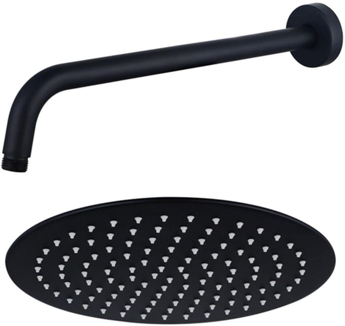 FugaFlow Eccelente Acces Hoofddouche - 25cm - rond - wandarm 35cm - mat zwart