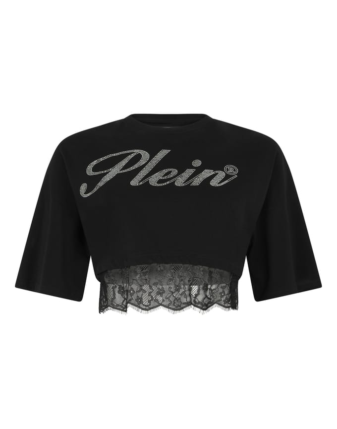 Cropped T-Shirt Lace