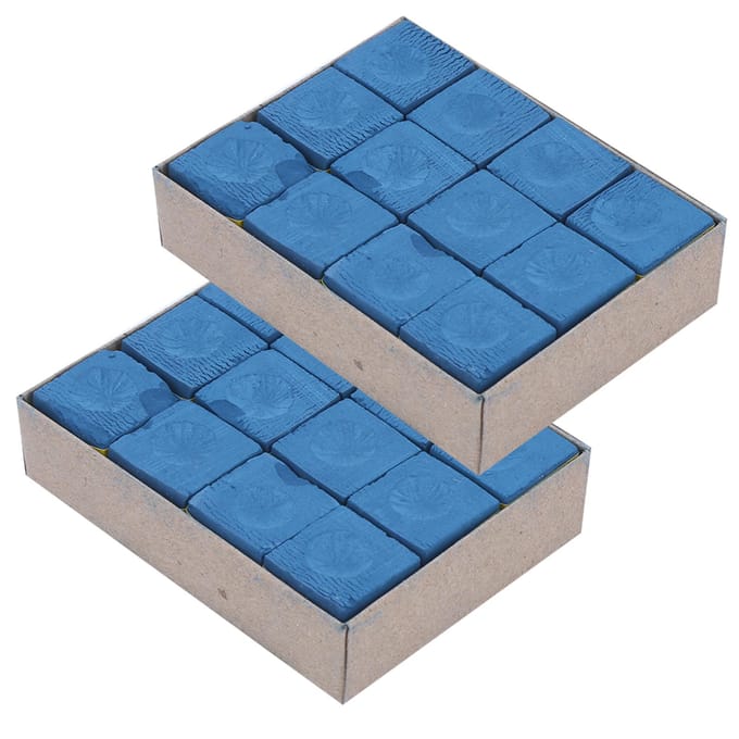 24 stuks NoSlip Keutopkrijt Biljart Pool Keu Droog Krijt Accessoire Keu Krijt(Blauw ) blauw