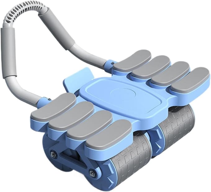 Buikspierroller - Core trainer - Krachtige core training - Met elleboogondersteuning - 42 x 36 x 24 cm - Blauw