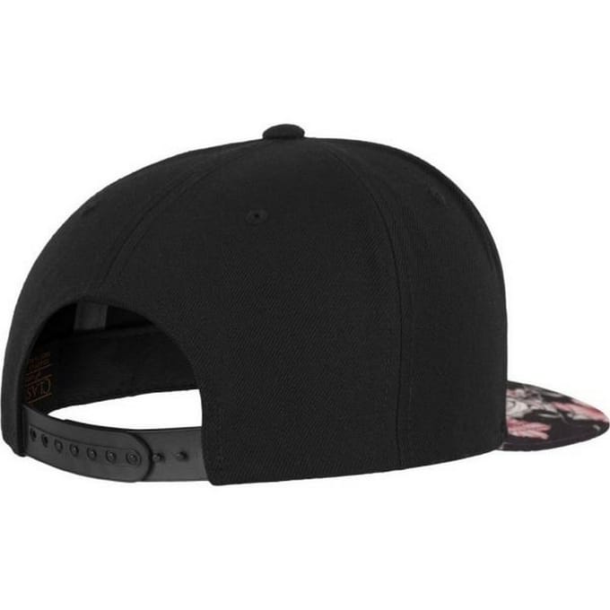 Flexfit Klassieke Pro-stijl bloemen Snapback Cap (Zwart/Rood)