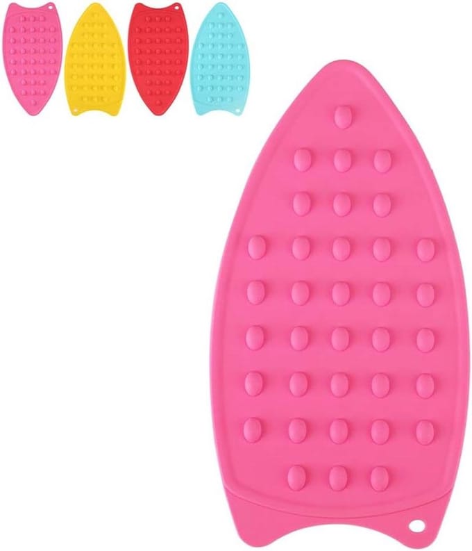 Siliconen strijkonderlegger - Hittebestendige mat - Veilig strijken - Antislip oppervlak - 27 x 14 cm - Roze