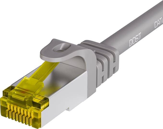 Qost - CAT7 10G internetkabel - SFTP PIMF - 10 Gbps / 500 MHz - 100% koper - RJ45 Connectoren - Patchkabel / Netwerkkabel - 2 meter - Grijs