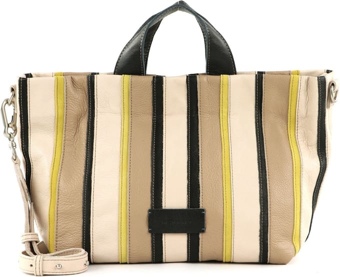 FREDsBRUDER Leren Schoudertas Handtas Rios Shopper Beige / Mix Veelkleurig